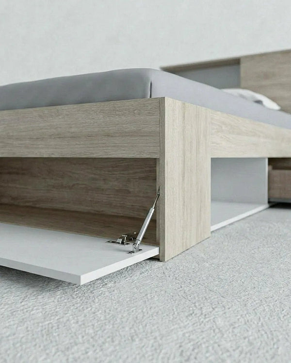 Letto attrezzato ORVENA - Letto contenitore moderno per cameretta - doomostore