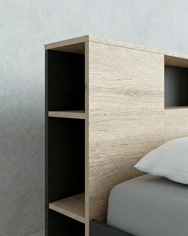 Letto attrezzato SAVIREL - Letto contenitore moderno per cameretta - doomostore