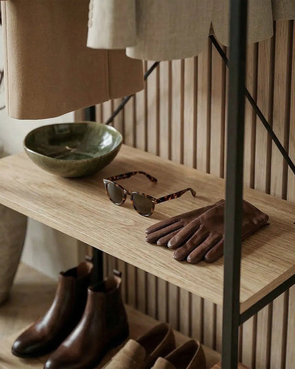 Armadio a Giorno TROK – Appendiabiti con Ripiani – Struttura in Metallo Nero