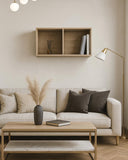 Libreria a muro Kuadra - Scaffale pensile 2 vani in truciolato - 5 varianti colore - Design moderno - doomostore