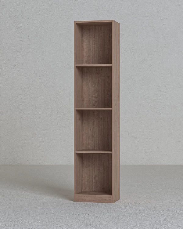 Libreria Savora 4 ripiani - Scaffale verticale in truciolato melaminico - 7 varianti colore - Anti - ribaltamento - doomostore