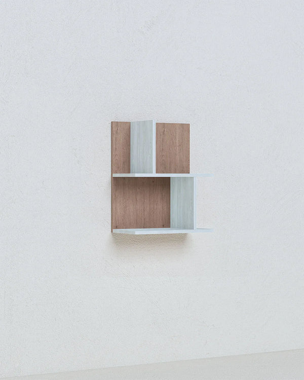 Libreria a muro Thora - Mensola pensile in truciolato color legno - 7 varianti colore dei ripiani - Design compatto e versatile - doomostore
