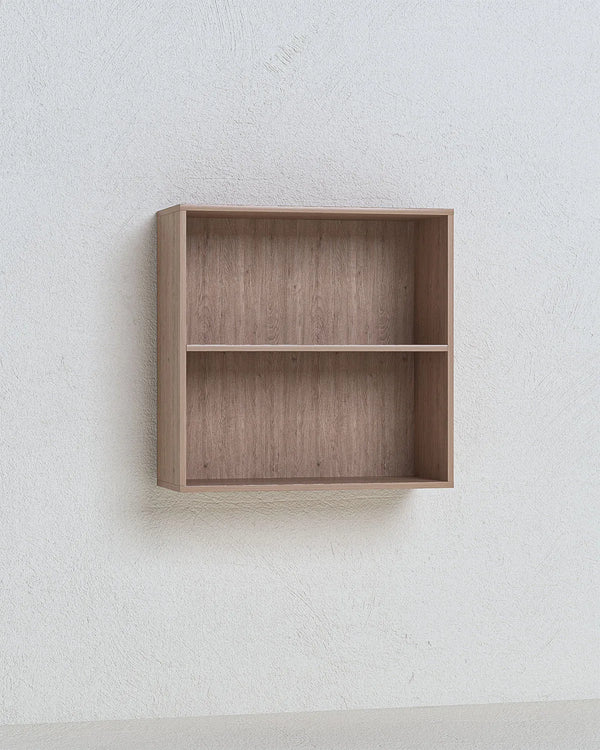 Libreria a muro Ferano - Scaffale pensile quadrato 2 ripiani in truciolato - 7 varianti colore - Design elegante - doomostore