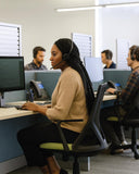 Poltrona Like - Sedia ufficio Mesh - Schienale alto - Braccioli in nylon - Rivestimento tessuto - Base girevole con ruote antishock - Altezza regolabile - doomostore