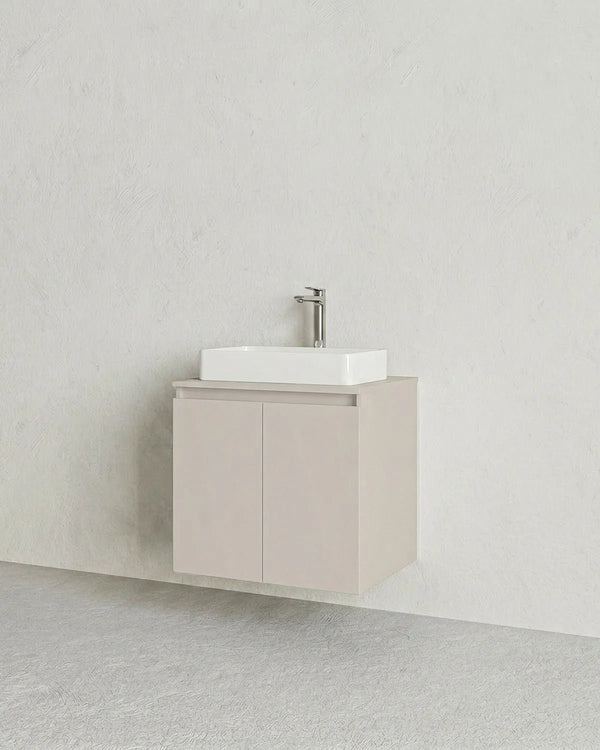 Mobile bagno sospeso LINEA 60 – 2 Ante - Cashmere - doomostore