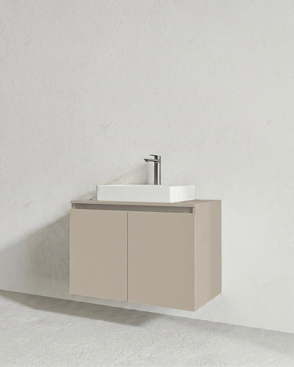 Mobile bagno sospeso LINEA 80 – 2 Ante - Cashmere - doomostore