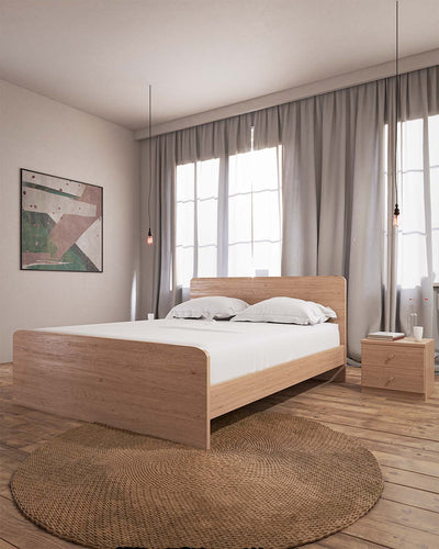 Letto easy con pediera - Matrimoniale -  10 colori - Design moderno