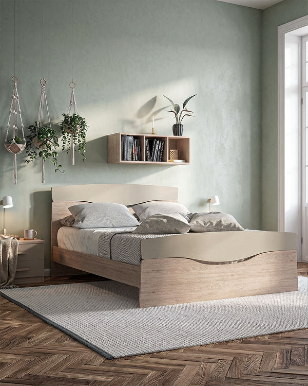 Letto Smile con pediera - Matrimoniale - 10 colori - Design moderno - doomostore