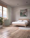 Letto Easy con piedi in legno - Matrimoniale - 10 colori - Design moderno - doomostore