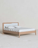 Letto Quadro con piedi in legno - Matrimoniale - 10 colori - Design moderno - doomostore