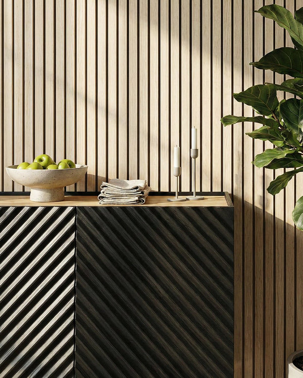 Madia Liagora - Set Marea - Mobile alto per soggiorno, moderno - 2 ante - L. 98 cm x H. 85 cm x P.45 cm - Nero, piedini color nero - doomostore