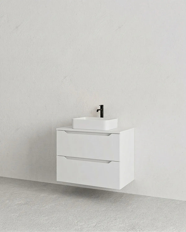 Mobile bagno sospeso NOVA 60 – 2 Cassetti - Bianco - doomostore
