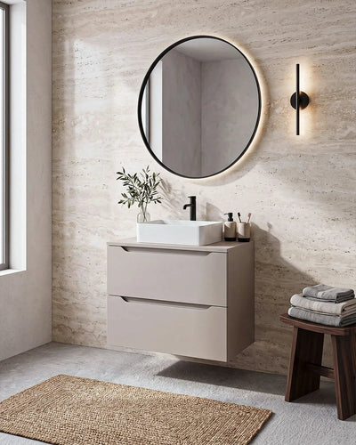 Mobile bagno sospeso NOVA 60 – 2 Cassetti - Cashmere