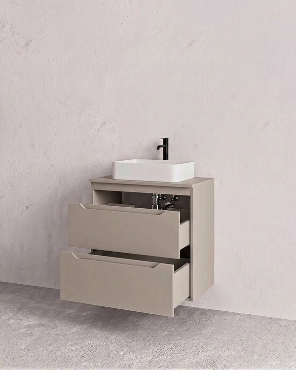 Mobile bagno sospeso NOVA 60 – 2 Cassetti - Cashmere - doomostore