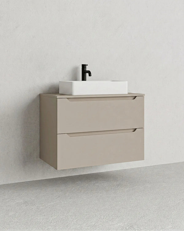 Mobile bagno sospeso NOVA 80 – 2 Cassetti - Cashmere