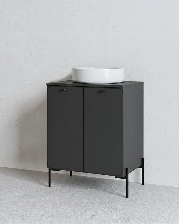 Mobile bagno ONYX 60 – 2 Ante - Nero - doomostore