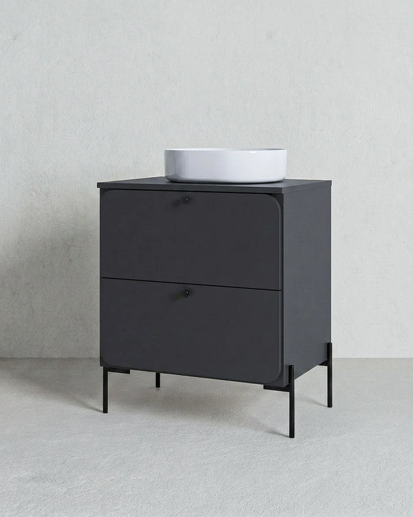 Mobile bagno ONYX 60 – 2 Cassetti - Nero