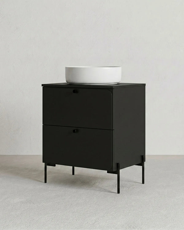 Mobile bagno ONYX 60 – 2 Cassetti - Nero