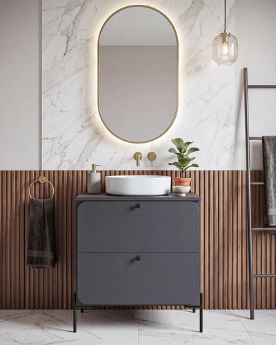 Mobile bagno ONYX 60 – 2 Cassetti - Nero