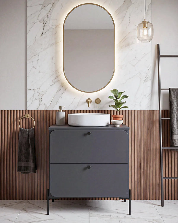 Mobile bagno ONYX 60 – 2 Cassetti - Nero
