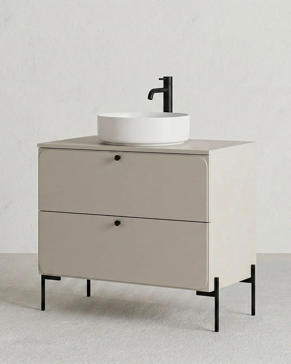 Mobile bagno ONYX 80 – 2 Cassetti - Cashmere