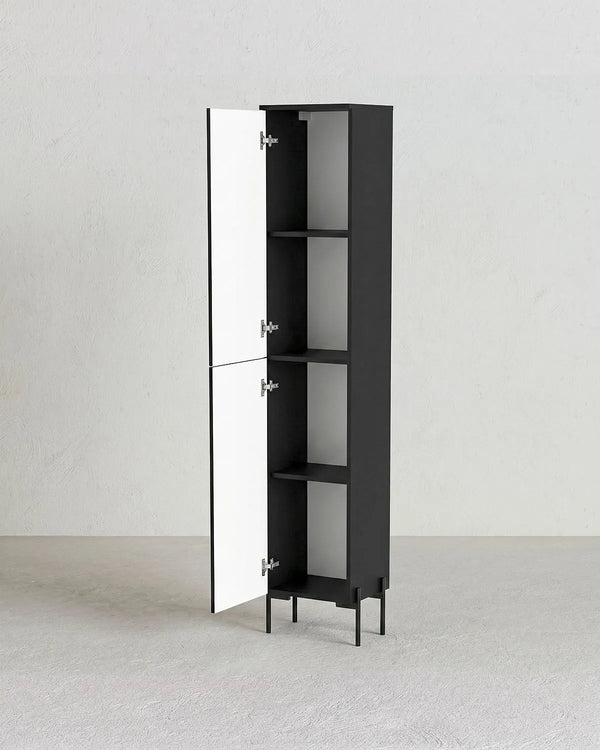 Colonna bagno ONIX 170 - 2 Ante - Nero - doomostore