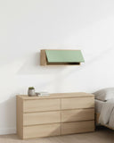 Pensile a muro Orvila - Libreria sospesa con struttura effetto legno - 5 varianti colore anta - Design elegante - doomostore