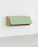 Pensile a muro Orvila - Libreria sospesa con struttura effetto legno - 5 varianti colore anta - Design elegante - doomostore