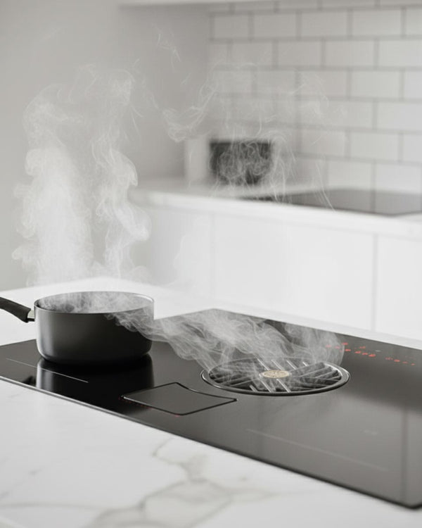 BERTAZZONI - Piano Induzione P804ICH2M30NC 80 cm, con cappa integrata - Serie Modern - doomostore