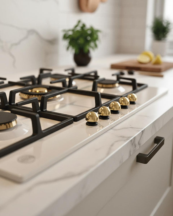 BERTAZZONI - Piano Gas P905CHERAG 90 cm con dual wok centrale - Serie Heritage - doomostore