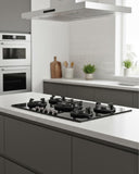 BERTAZZONI - Piano Gas P905CPROGNE 90 cm in cristallo con wok centrale - Serie Modern - doomostore