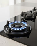 BERTAZZONI - Piano Gas P905LMODGNE 90 cm in cristallo con wok laterale - Serie Modern - doomostore