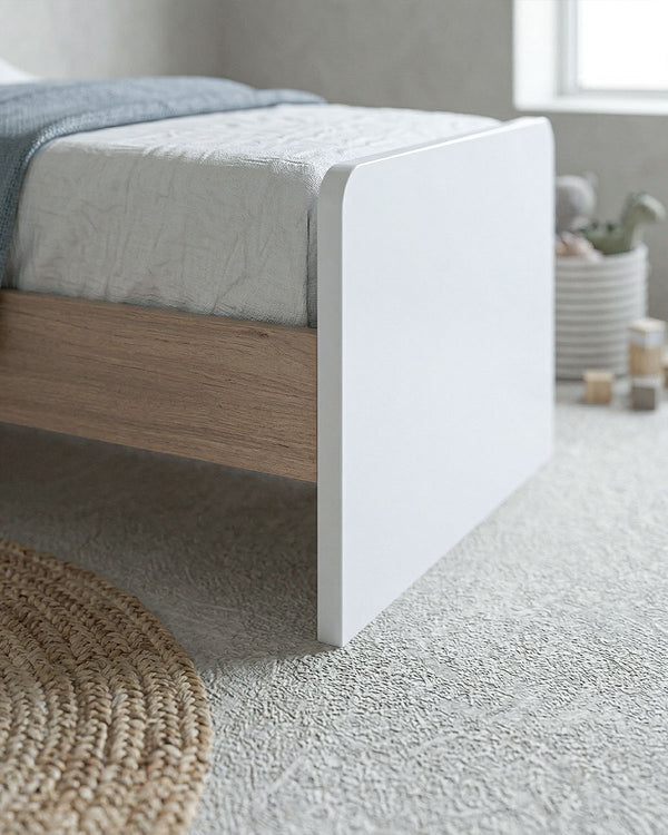 Letto easy con fascioni e pediera , letto singolo e piazza e mezza +10 colorazioni - doomostore