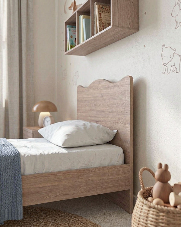Letto onda con fascioni e pediera , letto singolo e piazza e mezza +10 colorazioni - doomostore