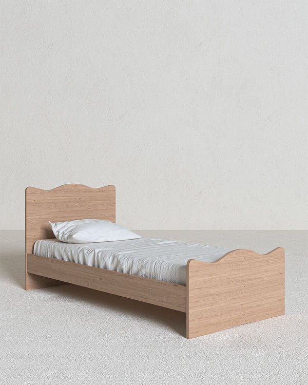 Letto onda con fascioni e pediera , letto singolo e piazza e mezza +10 colorazioni - doomostore