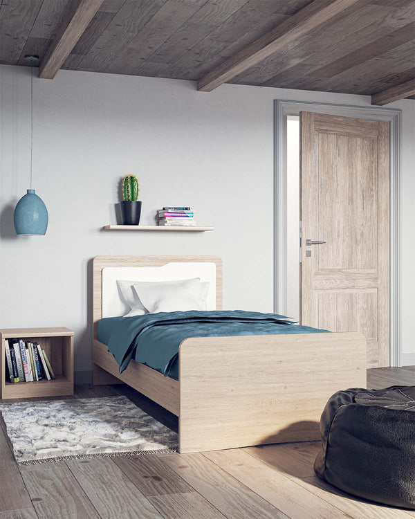 Letto quadro con fascioni e pediera dx , letto singolo e piazza e mezza +10 colorazioni - doomostore