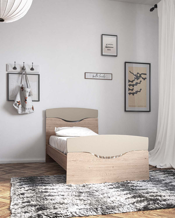 Letto smile con fascioni e pediera , letto singolo e piazza e mezza +10 colorazioni - doomostore