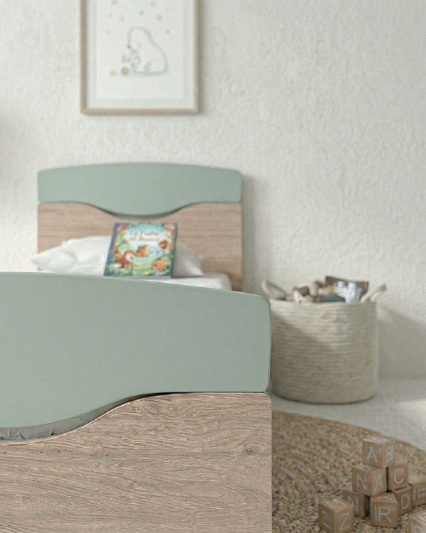 Letto smile con fascioni e pediera , letto singolo e piazza e mezza +10 colorazioni - doomostore