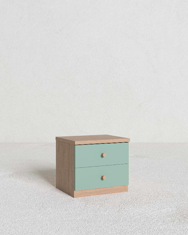 Cameretta Completa Pumba - Virginia/oliva per ragazzi e bambini - Scrittoio Genius - Letto Onda con pediera - Armadio Celeste - Comodino Rima - Mensola Polira - doomostore
