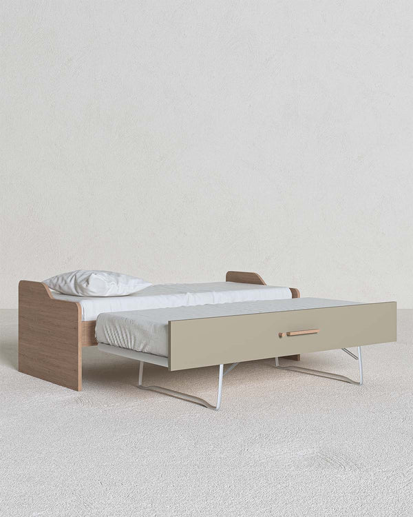 Letto attrezzato Jonny - Letto salvaspazio moderno per cameretta - 7 varianti colore personalizzabili - Letto inferiore o cassettone opzionali - Rete a doghe inclusa - doomostore