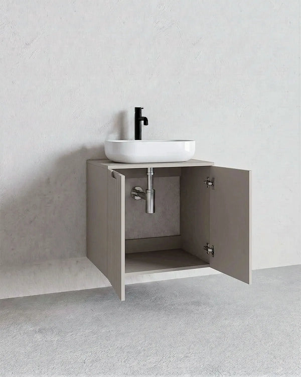 Mobile bagno sospeso RIGA 60 – 2 Ante - Cashmere - doomostore