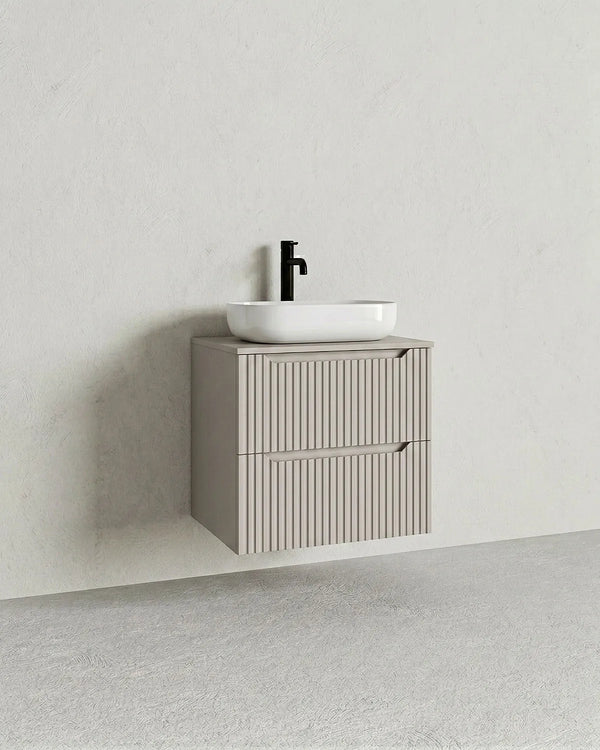 Mobile bagno sospeso RIGA 60 – 2 Cassetti - Cashmere - doomostore