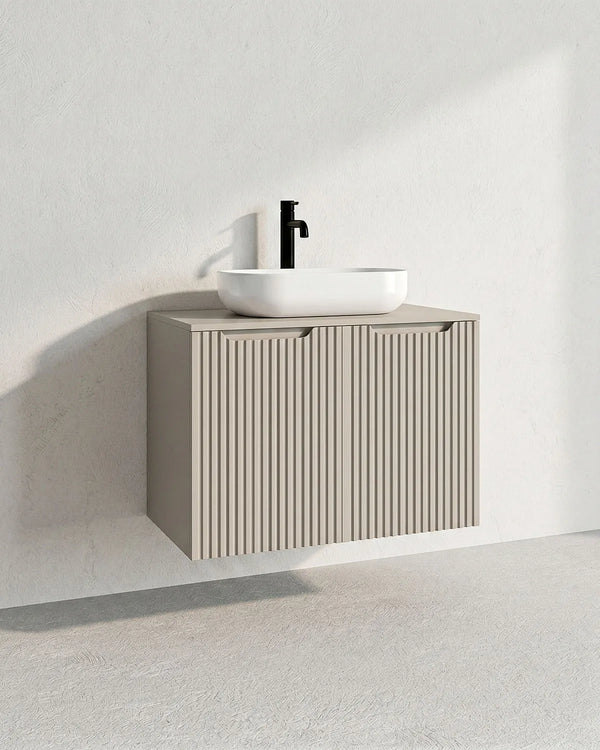 Mobile bagno sospeso RIGA 80 – 2 Ante - Cashmere - doomostore