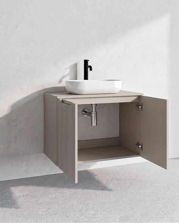 Mobile bagno sospeso RIGA 80 – 2 Ante - Cashmere - doomostore