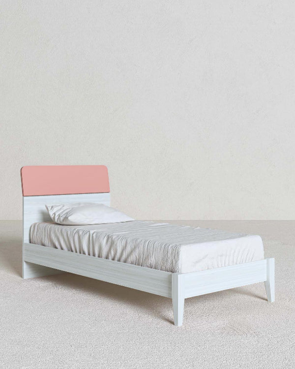 Cameretta Completa Simba - Betulla/Rosa per ragazzi e bambini - Scrittoio Genius Dx - Letto Comby con piedi in legno - Armadio Celeste - Comodino Rima - Mensola Norema - doomostore