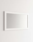 Specchio a muro Orizon 70x45 cm – Cornice in Legno Bianco – Struttura a muro per Camera o Ingresso - doomostore