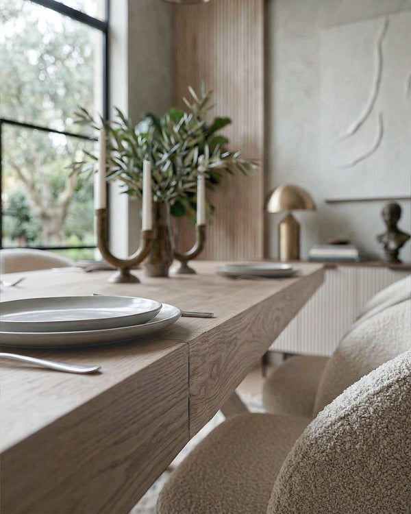 Tavolo MAXI – Tavolo da Pranzo Estensibile 160/240 cm con 2 Allunghe – Design Moderno Olmo o Bianco Frassino - doomostore