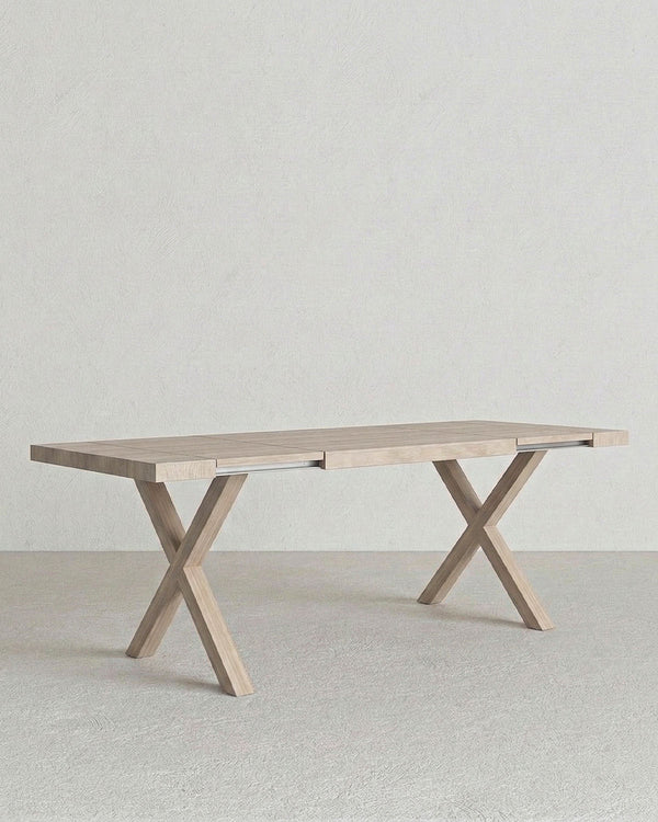 Tavolo MAXI – Tavolo da Pranzo Estensibile 160/240 cm con 2 Allunghe – Design Moderno Olmo o Bianco Frassino - doomostore