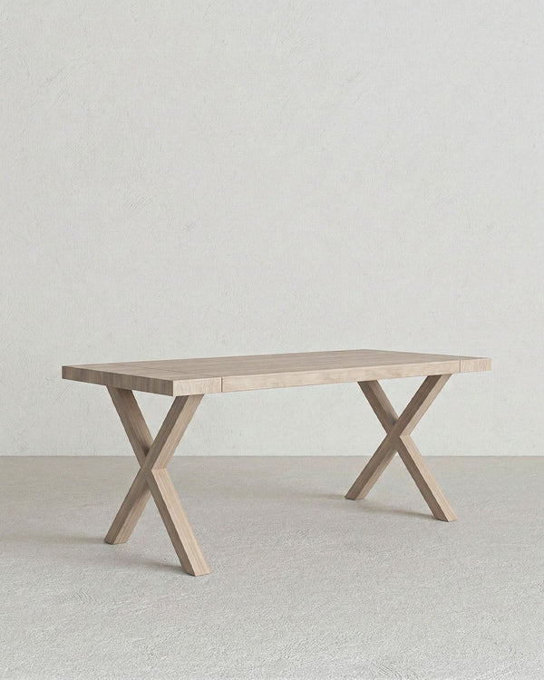 Tavolo MAXI – Tavolo da Pranzo Estensibile 160/240 cm con 2 Allunghe – Design Moderno Olmo o Bianco Frassino - doomostore