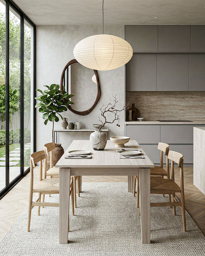 Tavolo SPLIT – Tavolo da Pranzo Estensibile Rettangolare Moderno in Olmo o Bianco Frassino